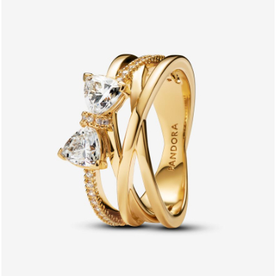 2024 Newsunny Bow Cross Band Ring