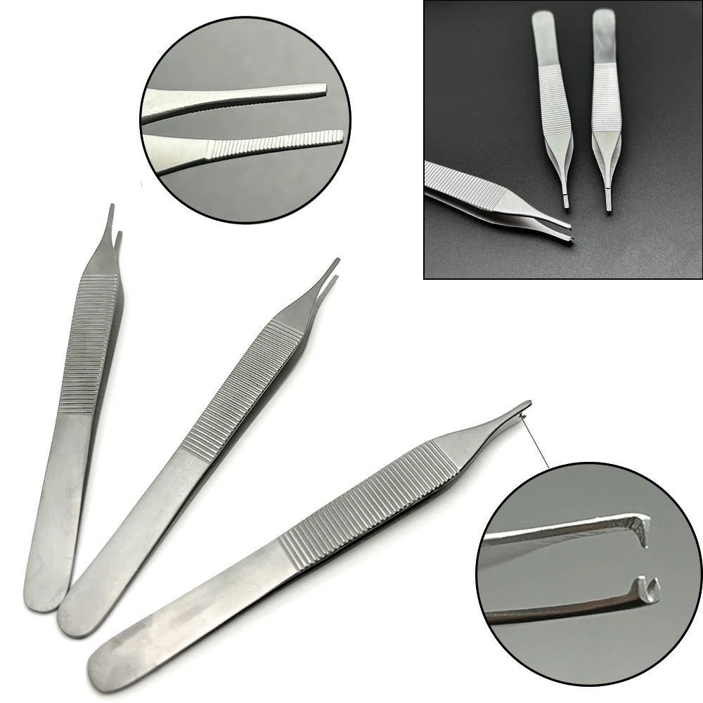 ทันตกรรมเนื้อเยื่อ Tweezer ทันตกรรมสแตนเลส Forcep สกัด Hemostat 1*2 Tweezer Home Organization Forceps Dressing Forceps