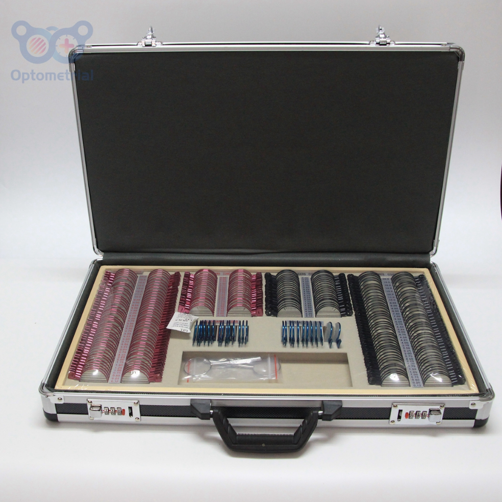 Optometric ชุดเลนส์ทดลองพรีเมี่ยม MT266 A4 266 pcs Rim Full Aperture 36mm ขอบโลหะสี FDA CMT266-A4