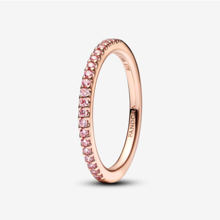 2024 แหวนผู้หญิง Round Shiny Pink ใหม่