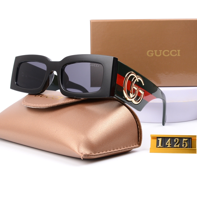 หนุ่มผู้ชายผู้หญิงกระเป๋าเดินทางแฟชั่นแว่นตากันแดด Non-Polarized คู่แว่นตา Big-name Letter Square แว่นตากันแดดอินเทรนด์