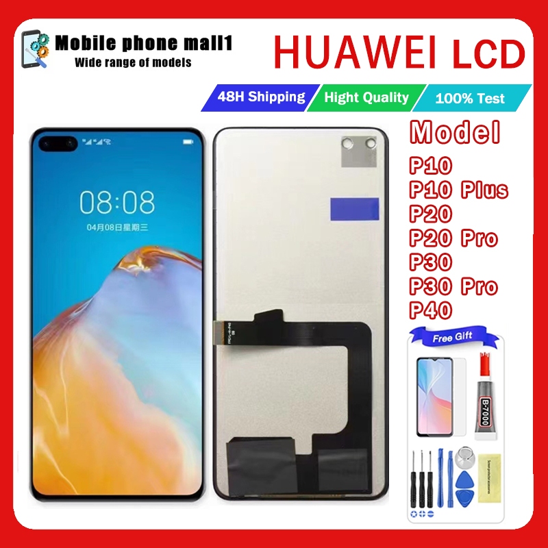 Lcd สําหรับ Huawei P40/P30/P20 Pro P10 Plus จอแสดงผล LCD Touch Screen Digitizer Assembly สําหรับ Huawei P20 P30 Pro Plus จอแสดงผล TFT LCD