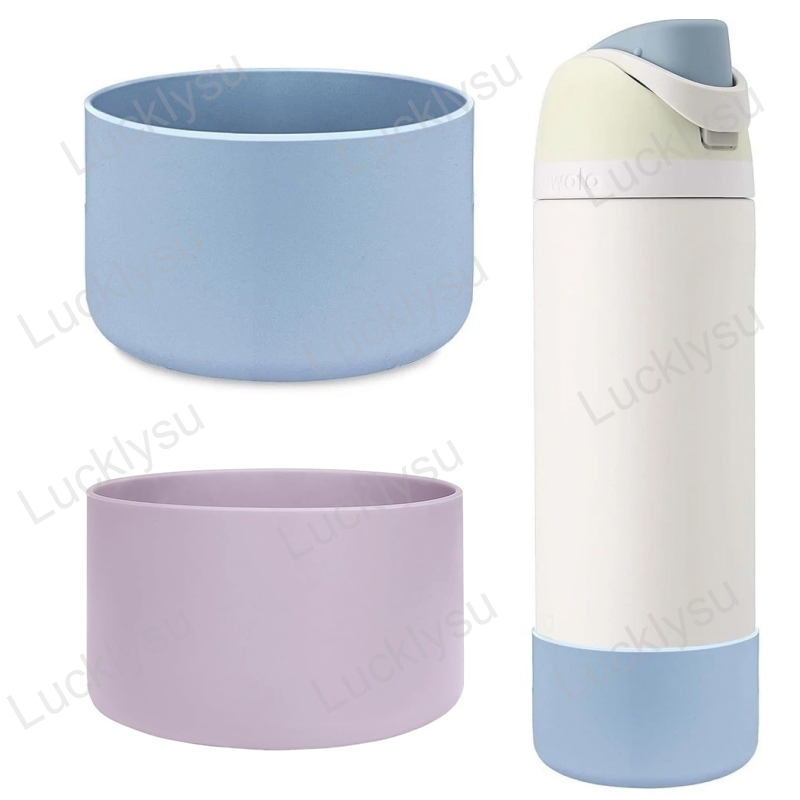 ป้องกันซิลิโคนรองเท้าฐานด้านล่างสําหรับ Owala FreeSip Twist และ Flip Flask 24oz/32oz/40oz ฐานด้านล่างเหมาะสําหรับ Owala FreeSip Twist, เส้นผ่านศูนย์กลางด้านล่าง 3.3-3.43in