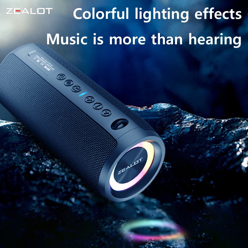 ZEALOT S51Pro 40W ลําโพงบลูทูธพกพากําลังสูง 5200mAh แบตเตอรี่ IPX6 กันน้ํา 4Ω Bass Boosted เสียงสําหรับ Outdoor Travel Party Beach Camping คอมพิวเตอร์ลําโพงไร้สาย - รูปที่ 4