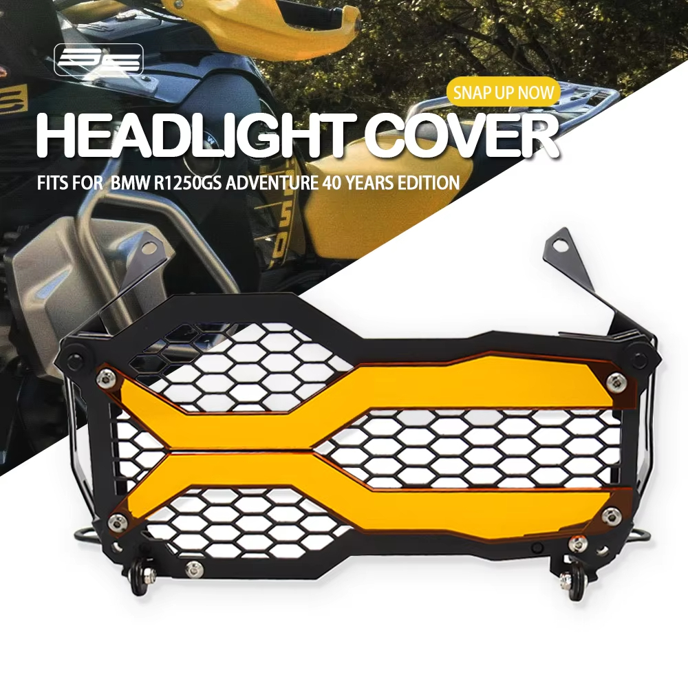 Gs 1250 ผจญภัย 2024 ไฟหน้ารถจักรยานยนต์ Guard Grille Cover Fit สําหรับ BMW R1250GS ADV GSA1250 2023-2019