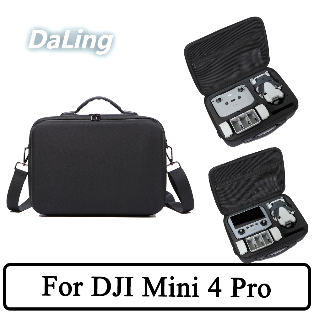 กล่องเก็บกล้องเที่ยวบินสําหรับ DJI Mini 4 Pro Drone Bag กระเป๋าเป้สะพายหลังกระเป๋าสะพายกระเป๋าสะพายข้าง Mini 4 Pro กล่องเก็บ