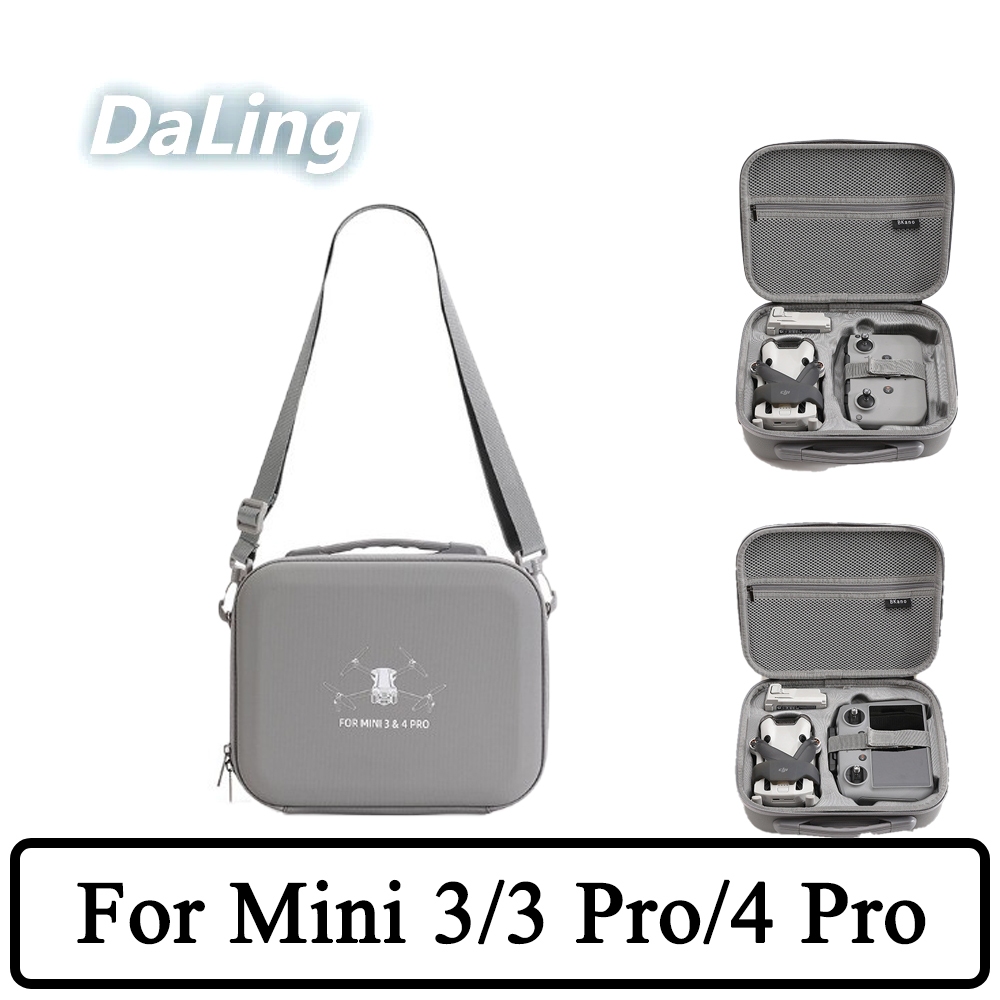 กระเป๋าเก็บกล้องเที่ยวบินสําหรับ DJI Mini 3/3 Pro/4 Pro กล่องเก็บกล่องกระเป๋าสะพาย Mini 3/3 Pro/4 Pro กระเป๋าเป้สะพายหลัง