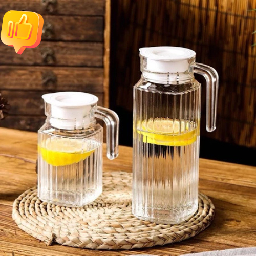 เหยือกแก้วพร้อมฝาปิด Keyway 500ml-2000ml.ใส่น้ำ และเครื่องดื่มต่างๆ