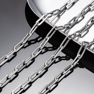 สแตนเลสสแควร์ข้ามโซ่รูปไข่โซ่เครื่องประดับทําเองอุปกรณ์เสริม