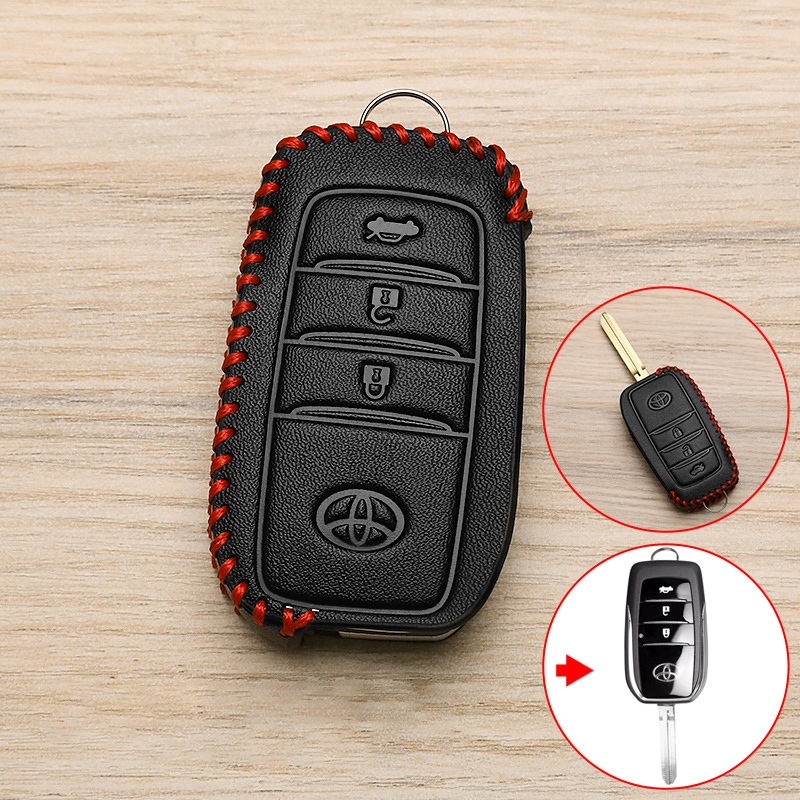 เคสกุญแจรถยนต์ดัดแปลงโตโยต้าเหมาะสําหรับโตโยต้าเอทีฟ/วิส/ยาริสพับฝาครอบกุญแจพวงกุญแจ - รูปที่ 5