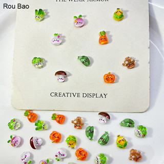 Rou Bao 50 ชิ้นเล็บมินิผักแครอทข้าวโพดฟักทองน่ารักการ์ตูนเรซ…