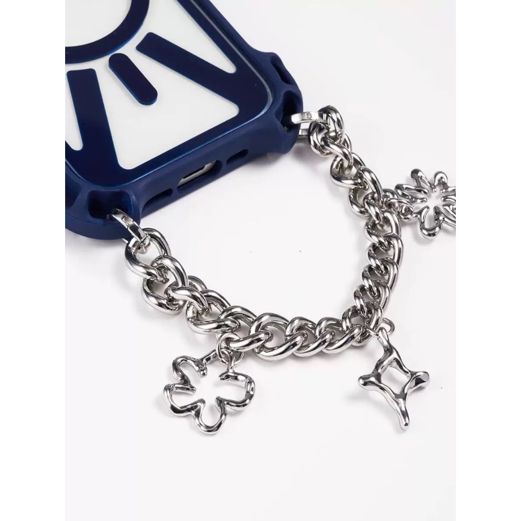 C Home Ready Stock Influencer Lanyard Key Ring Lanyard y2k สร้อยข้อมือหัวใจรัก Love Childlike Garden Geometric Chain Hook Matching เหมาะสําหรับ)