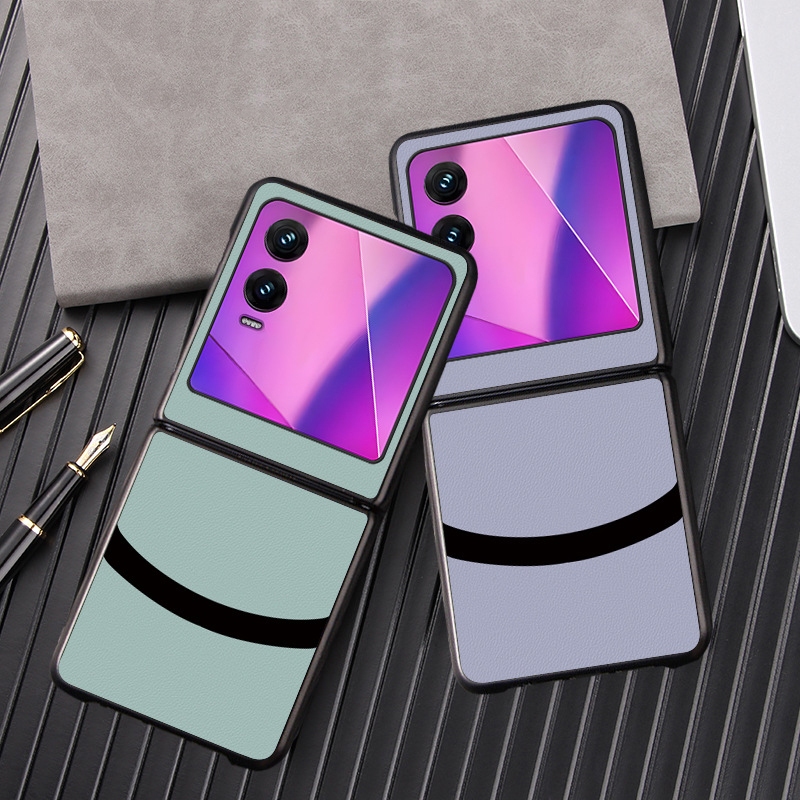 Infinixzeroflipปลอกสําหรับinfinix Zero Flip anti DropธุรกิจCreativeหนังธรรมดาSplicing Hardกันกระแทกโทรศัพท์มือถือกรณีฝาครอบ