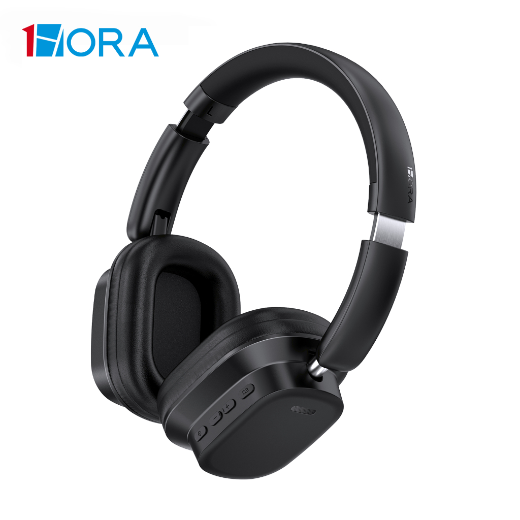 1HORA ชุดหูฟัง หูฟังไร้สาย True ชุดหูฟังบลูทูธ การเพิ่มเสียง เสียงเบสลึก HIFI 100H playtime Blutooth 5.3 1000mah หูฟังบลูทูธครอบหู