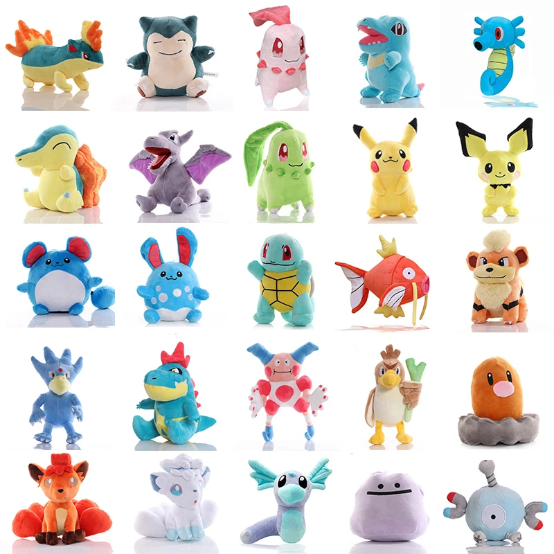 ของขวัญสุดน่ารัก ตุ๊กตา Pet Pokemon 24 ชิ้น ปิกาจู และเพื่อนๆ จาก Pocket Monsters ของขวัญสะสมสุดพิเศษสำหรับเด็กและแฟนๆ การ์ตูน