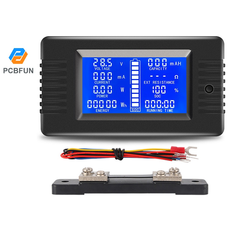 เครื่องทดสอบแรงดันไฟฟ้าแบตเตอรี่ PZEM-015 PZEM-013 0-200V 50A DC