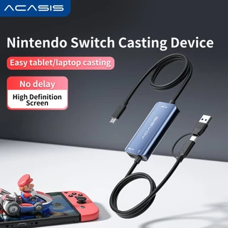 ACASIS USB3.0 Mini Type-C To USB Audio Capture Card 1080p60fps อุปกรณ์สําหรับเล่นเกม Live Streaming Video Recorder, ใช้งานร่วมกับ Windows/MAC สําหรับ PS4, nintendo switch 2, Xbo