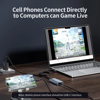 ACASIS USB3.0 Mini Type-C To USB Audio Capture Card 1080p60fps อุปกรณ์สําหรับเล่นเกม Live Streaming Video Recorder, ใช้งานร่วมกับ Windows/MAC สําหรับ PS4, nintendo switch 2, Xbo