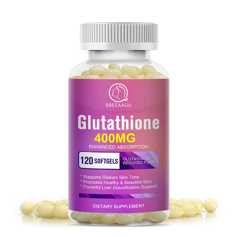 【BBEEAAUU】 gluta Glutathione Capsules-400MG 120 แคปซูล วิตามินผิว กลูต้าไธโอน แคปซูลไวท์เทนนิ่ง ต่อต้านริ้วรอย รองรับตับ สมอง และภูมิคุ้มกัน อาหารเสริม สําหรับผู้ชาย และผู้หญิง อาหารเสริม