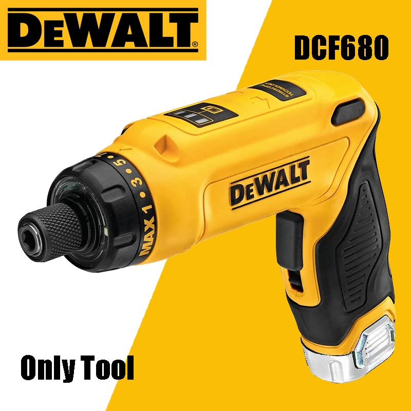 Dewalt DCF680 7.2V 8V MAX ไขควงไฟฟ้าไร้สายบ้าน DIY พับไฟฟ้าไดร์เวอร์เครื่องมือเจาะเท่านั้น (ไม่รวมแบตเตอรี่และเครื่องชาร์จ)