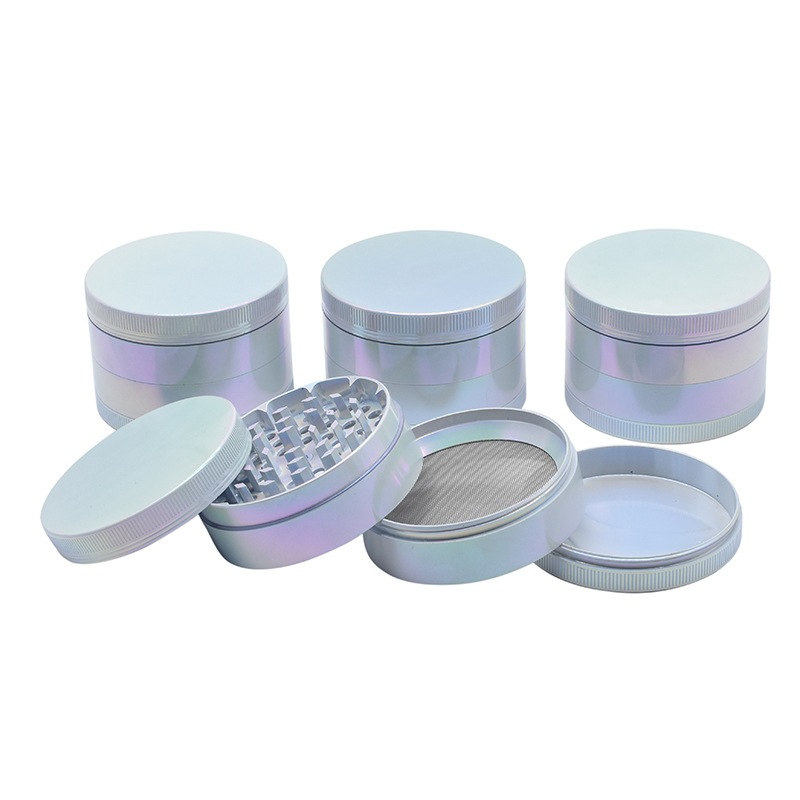 เครื่องบด 4 ชั้นสีชมพูและสีขาว 40/50 มม. เครื่องบดอาหารเครื่องมือห้องครัวของขวัญวันเกิดและคริสต์มาส