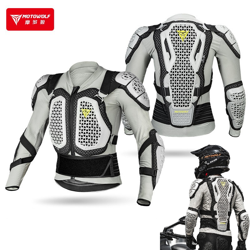 ใหม่ Motowolf รถจักรยานยนต์ Body เสื้อแจ็คเก็ตเกราะผู้ชาย, Motocross ขี่อุปกรณ์ป้องกัน ATV Dirt Bike Chest Spine Protector