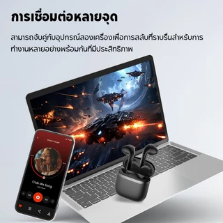 Edifier W200T หูฟัง True Wireless บลูทูธ 5.4, ไมโครโฟนในตัวพร้อม AI ลดเสียงรบกวน, เวลาใช้งานรวม 32 ชั่วโมง, รองรับการเชื่อมต่อหลายจุด, มาตรฐาน IP54