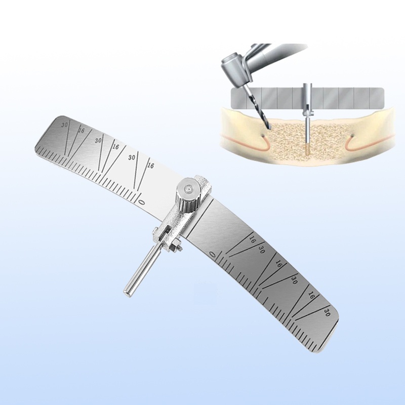 ทันตกรรม Implant Locating Guide ไม้บรรทัดมุม Autoclavable ปลูกตําแหน่ง Locator Gauge Bendable วัดไม้บรรทัดทันตแพทย์เครื่องมือ