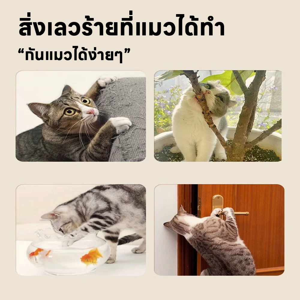 แผ่นหนามไล่แมว-สุนัข ยางหนาม 34×42cm กันแมวขึ้นสวน-โต๊ะ thumbnail 4