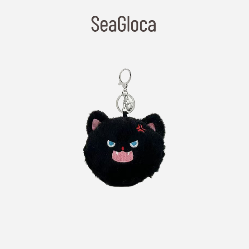 Seagloca Furry สัตว์เลี้ยงตุ๊กตาตุ๊กตาลูกแมวพวงกุญแจจี้หูฟังกระเป๋าเหรียญสําหรับผู้หญิงไม่มี 1986