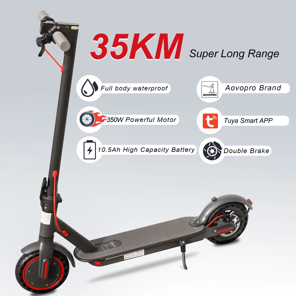 Ladped LP60 Electric Scooter ยางตัน 8.5 มอเตอร์ 350W พับได้ ระบบเบรคคู่