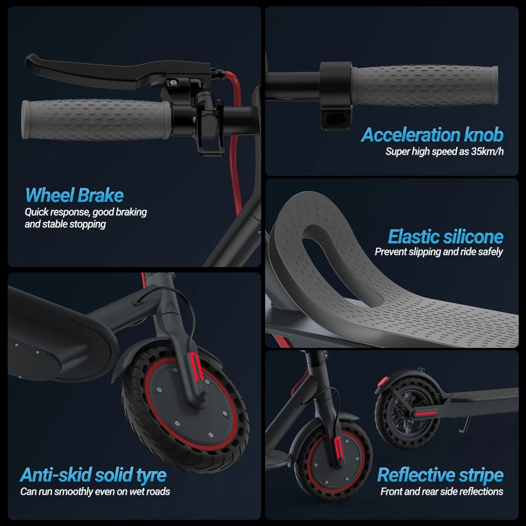 Ladped LP60 Electric Scooter ยางตัน 8.5 มอเตอร์ 350W พับได้ ระบบเบรคคู่ thumbnail 7