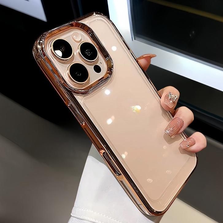 【Transparent acrylic hard case/Gold】เคส compatible for iphone 11 12 13 14 15 16 pro max case