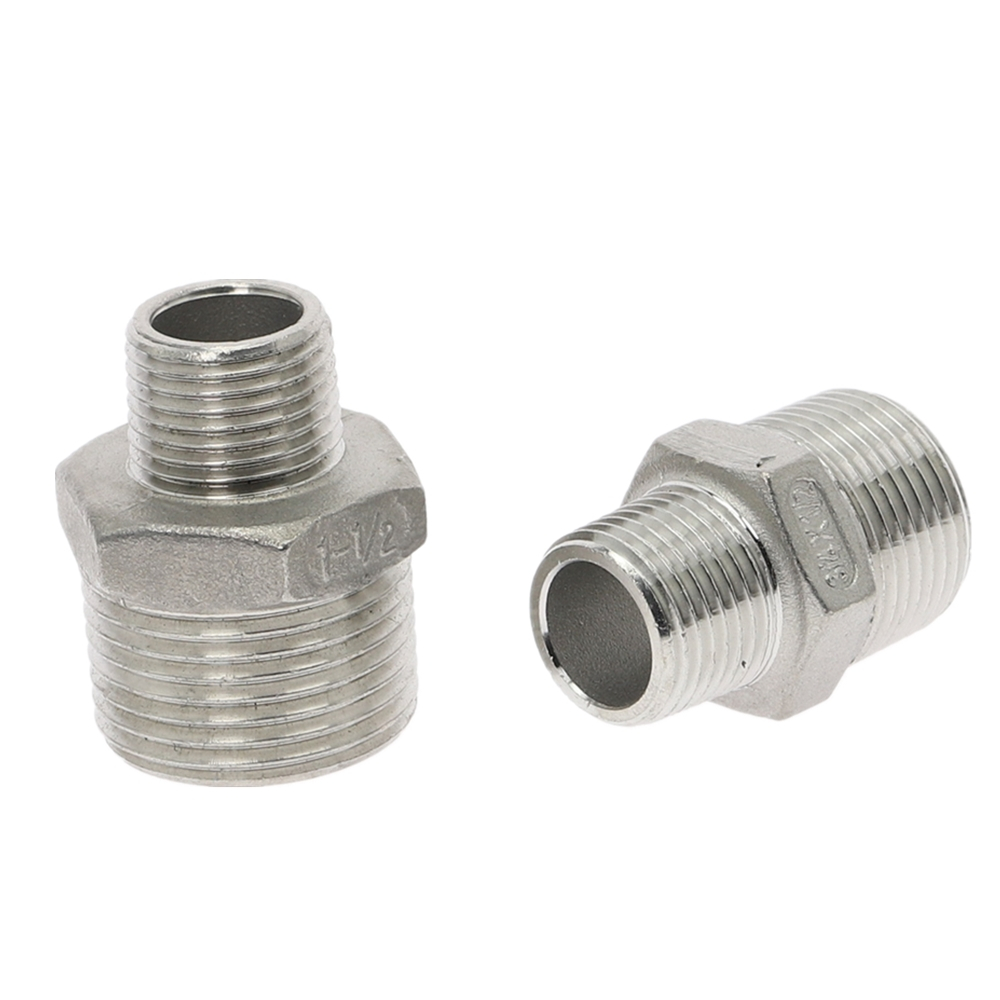 KHHex หัวนม Union SS304 สแตนเลสสตีลข้อต่อท่อ Coupler น้ําน้ํามัน 1/8" 3/8" 1/2" 1" 1-1/2" BSP ชายกับชาย