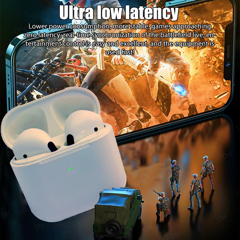 2024 หูฟังไร้สาย Pro 4 TWS หูฟังบลูทูธ InPods สําหรับ Android และหูฟังสมาร์ทโฟน