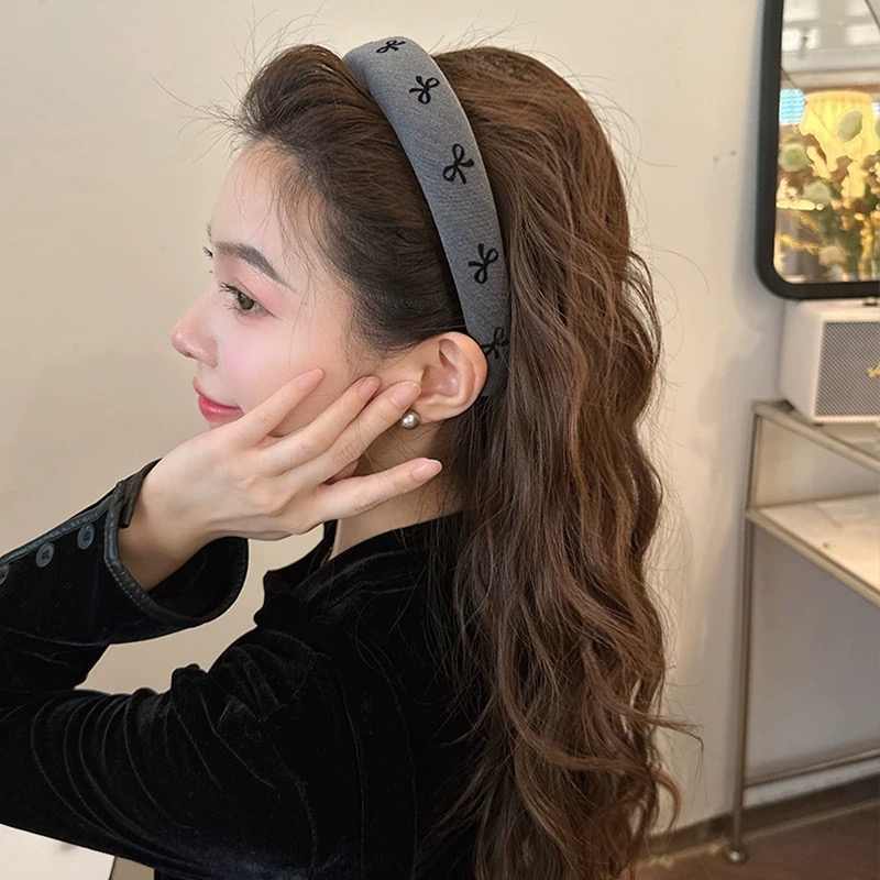 ที่คาดผมสีเทาระดับไฮเอนด์ในฤดูใบไม้ร่วงฤดูหนาวที่คาดผมผู้หญิงที่เข้ากันทั้งหมด - รูปที่ 3