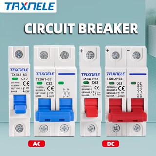 Taxnele AC DC MCB 1P 2P Circuit breaker Air Switch 10A 16A 3…