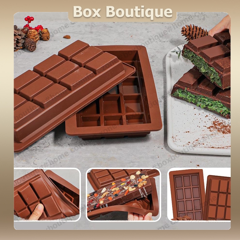 【พร้อมส่ง】10/30/60 ช่อง พิมพ์ช็อคโกแลต แม่พิมพ์ซิลิโคน ทรงสี่เหลี่ยมผืนผ้า DIY ช็อคโกแลต วุ้น ขนม บิ