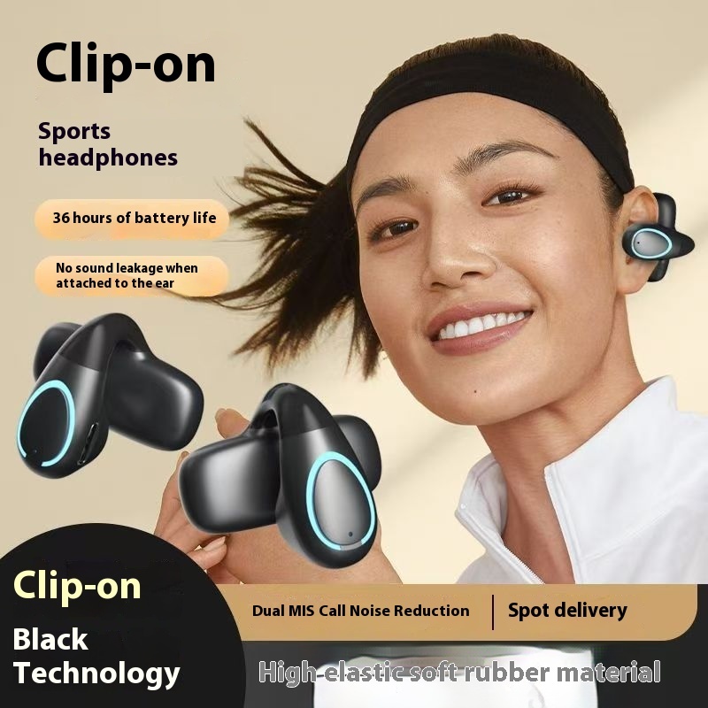 Tzuzl X33 ชุดหูฟังบลูทูธไร้สาย 5.3 แฮนด์ฟรี พร้อมไมโครโฟน สําหรับเล่นกีฬา 1 ชิ้น