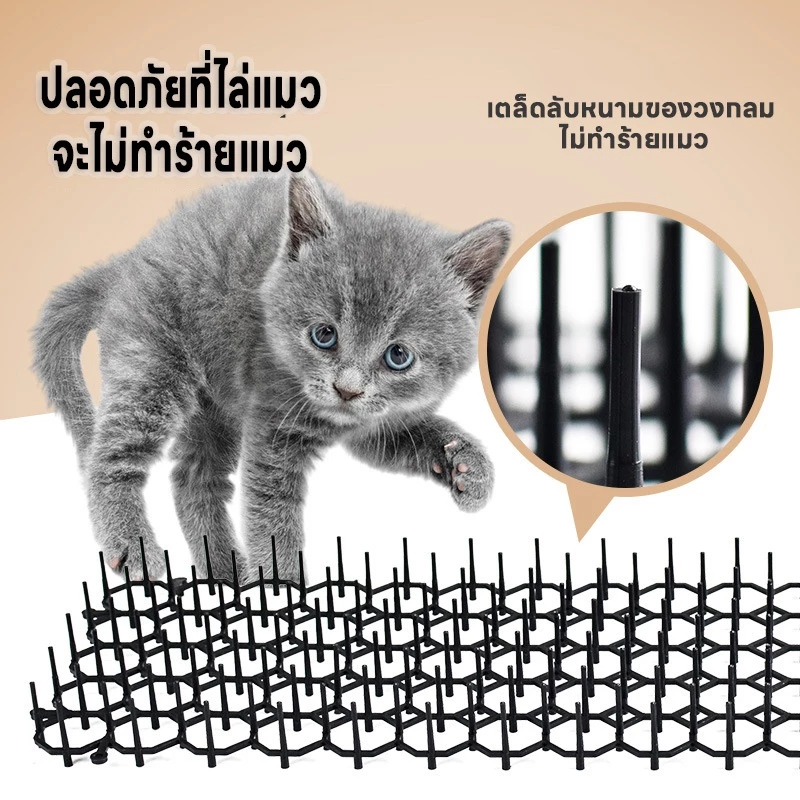 PETBABYS หนามไล่แมว มี 2 ขนาด ไล่นกพิราบ หนามกันแมว ที่กันแมว ยางหนามแมว ปลอดสารพิษ thumbnail 7