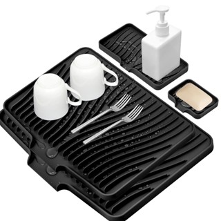 Xxl แผ่นซิลิโคนรองคว่ําจานสําหรับเคาน์เตอร์ครัว แผ่นรองคว่ํา…