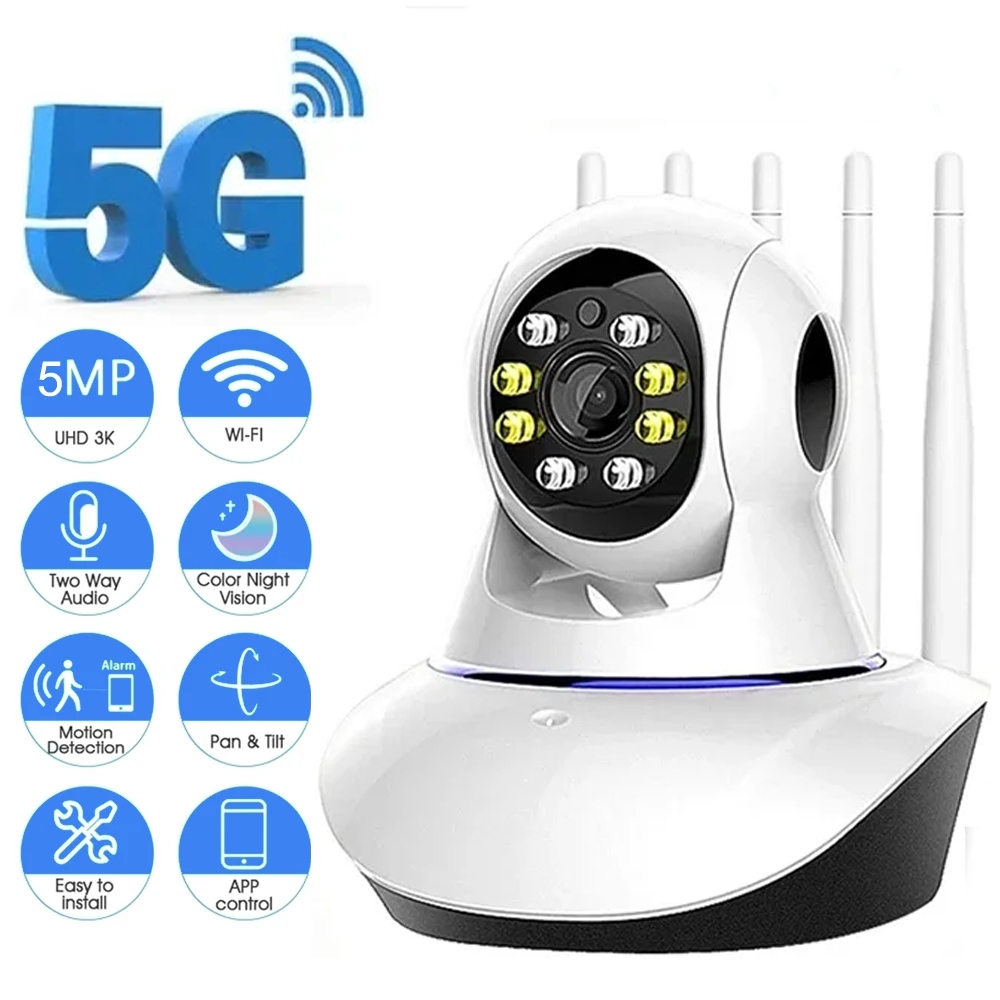 Yi IOT 5G 2.4G Wifi IP กล้อง 2MP 5MP Home Security สีสัน Night Vision การติดตามอัตโนมัติเสียงสองทางพ