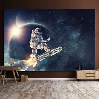 Influencer insNASA Space Astronaut ผ้าพื้นหลังสดห้องพักหอพักห้องนอนแต่งตัวตกแต่ง Tapestry