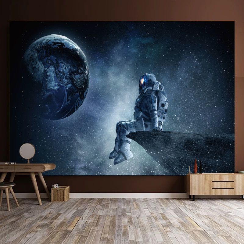 Influencer insNASA Space Astronaut ผ้าพื้นหลังสดห้องพักหอพักห้องนอนแต่งตัวตกแต่ง Tapestry - รูปที่ 3
