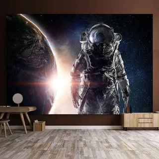 Influencer insNASA Space Astronaut ผ้าพื้นหลังสดห้องพักหอพักห้องนอนแต่งตัวตกแต่ง Tapestry