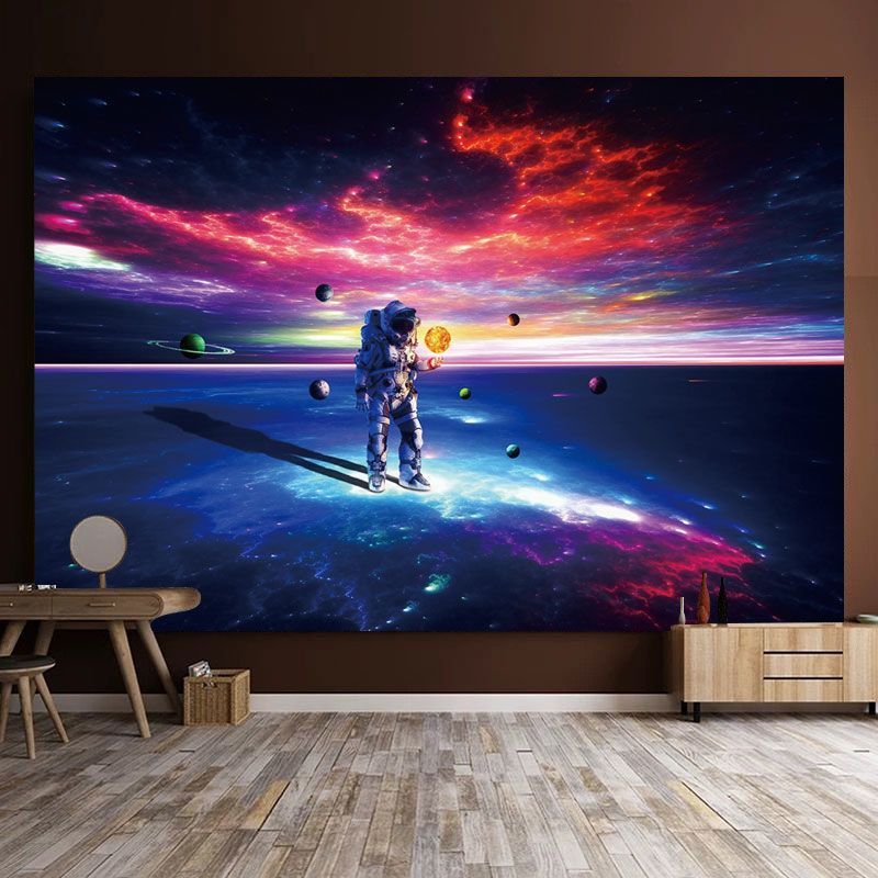 Influencer insNASA Space Astronaut ผ้าพื้นหลังสดห้องพักหอพักห้องนอนแต่งตัวตกแต่ง Tapestry - รูปที่ 7