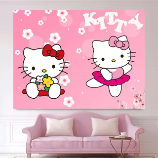 Hello Kitty น่ารัก Hello Kitty สาวหัวใจพื้นหลังผ้าห้องพักหอพักห้องนอนแต่งตัวตกแต่งข้างเตียงแขวนผ้า