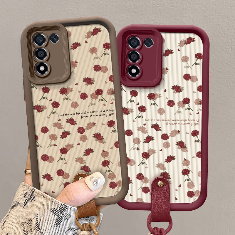 ซิลิโคนนุ่มกรณีการ์ตูนหนังเคสโทรศัพท์สายคล้องมือโทรศัพท์ Anti-Drop กรณีเหมาะสําหรับ OPPO K9s 5G/Real