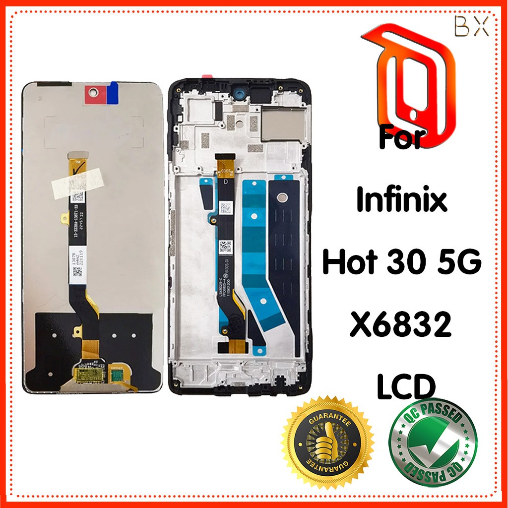 สําหรับ Infinix Hot 30 5G X6832 จอแสดงผล LCD หน้าจอสัมผัส Digitizer พร้อมกรอบประกอบ