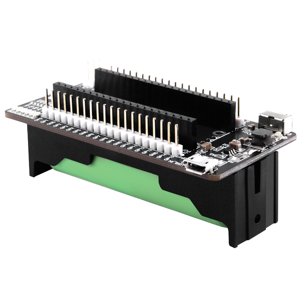 52Pi Raspberry Pi Pico / Pico W/2W UPS Power Supply หมวก UPS อย่างต่อเนื่อง รองรับเครื่องชาร์จแบตเตอรี่ลิเธียม 18650 Power